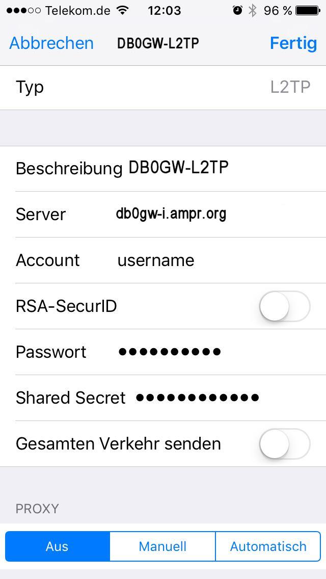 L2TP Phone iOS 10